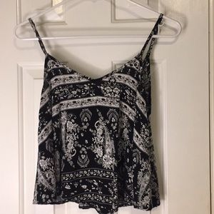 Black and white paisley top